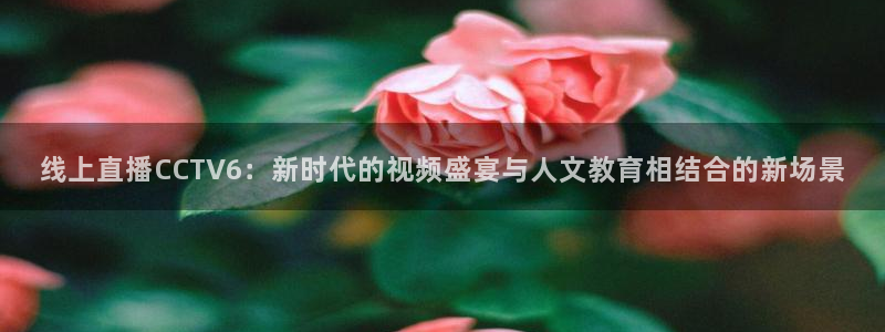 柠檬直播足球赛事：线上直播CCTV6：新时代的视频盛宴与人文教育相结合的新场景
